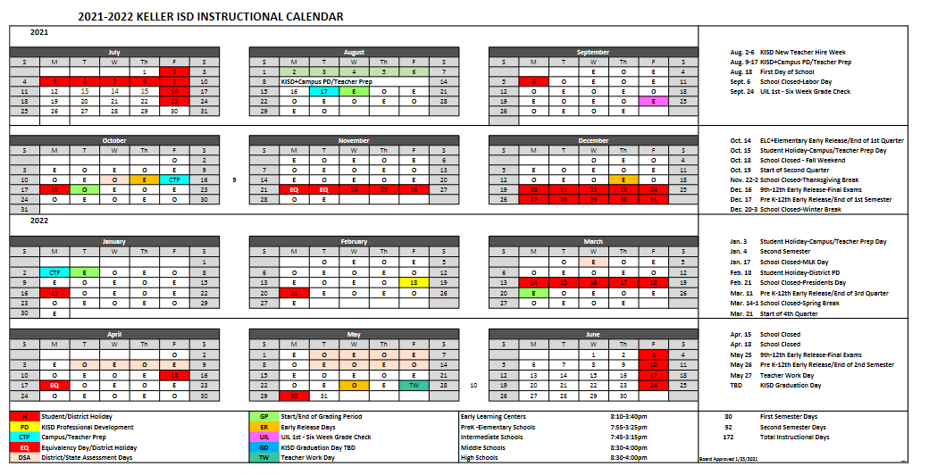 Image of 2021-2022 HS AB Calendar